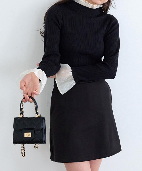 KOBE LETTUCE（コウベレタス）の「キルティングorツイードチェーンショルダーバッグ（ショルダーバッグ・レディース・アイボリー/ブラック/ベージュ系/ブラック系・FREE）」の13枚目の写真