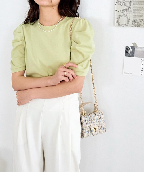 KOBE LETTUCE（コウベレタス）の「キルティングorツイードチェーンショルダーバッグ（ショルダーバッグ・レディース・アイボリー/ブラック/ベージュ系/ブラック系・FREE）」の7枚目の写真