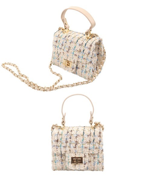 KOBE LETTUCE（コウベレタス）の「キルティングorツイードチェーンショルダーバッグ（ショルダーバッグ・レディース・アイボリー/ブラック/ベージュ系/ブラック系・FREE）」の9枚目の写真