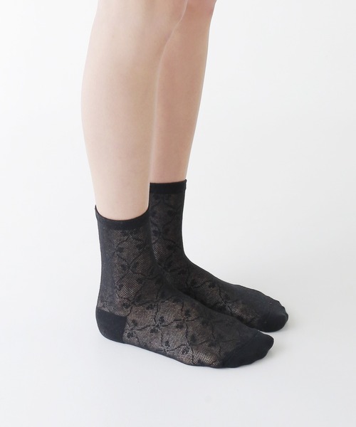 minsobi(ミンソビ)の「リボンレースソックス(ソックス/靴下・レディース・ホワイト/アイボリー/ブラック/グリーン・FREE)」の10枚目の写真