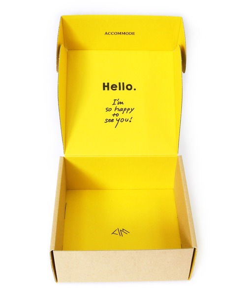 ACCOMMODE(アコモデ)の「ACCOMMODEオリジナル GIFT BOX S(ラッピングキット・レディース・イエロー・S)」の4枚目の写真