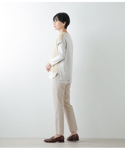 NEWYORKER(ニューヨーカー)の「ライトスムース ラウンドヘムカットソー(Tシャツ/カットソー・レディース・ブラック/ホワイト/ライトグレー・M/L)」の11枚目の写真
