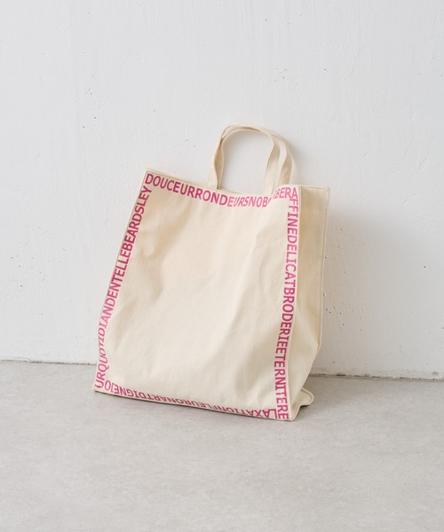 BEARDSLEY（ビアズリー）の「15ワードトートバッグ（トートバッグ・レディース・ブラック/ピンク・FREE）」の7枚目の写真