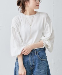 PUAL CE CIN | シャーリングガーゼプルオーバー(Tシャツ/カットソー)