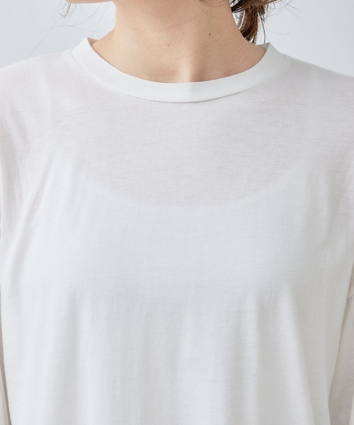 PUAL CE CIN（ピュアルセシン）の「シャーリングガーゼプルオーバー（Tシャツ/カットソー・レディース・オフホワイト/ライトベージュ・FREE）」の5枚目の写真