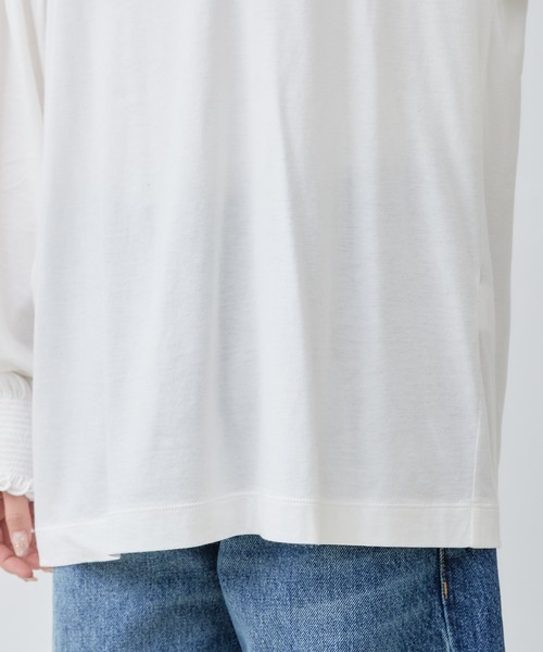 PUAL CE CIN（ピュアルセシン）の「シャーリングガーゼプルオーバー（Tシャツ/カットソー・レディース・オフホワイト/ライトベージュ・FREE）」の11枚目の写真