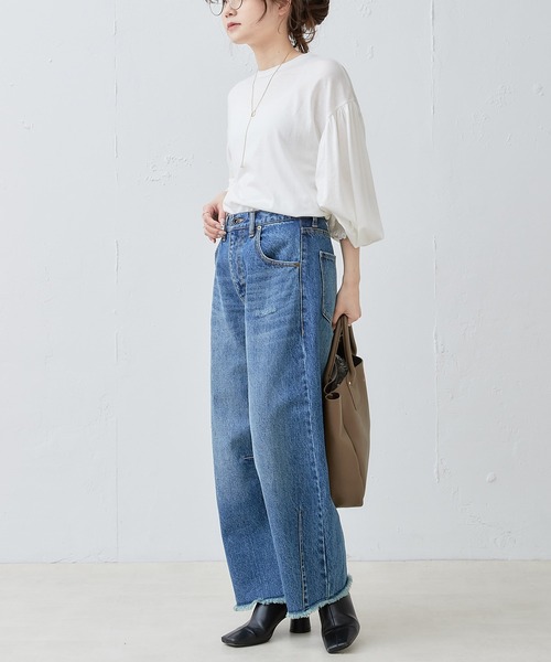 PUAL CE CIN（ピュアルセシン）の「シャーリングガーゼプルオーバー（Tシャツ/カットソー・レディース・オフホワイト/ライトベージュ・FREE）」の12枚目の写真