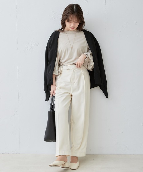 PUAL CE CIN（ピュアルセシン）の「シャーリングガーゼプルオーバー（Tシャツ/カットソー・レディース・オフホワイト/ライトベージュ・FREE）」の13枚目の写真