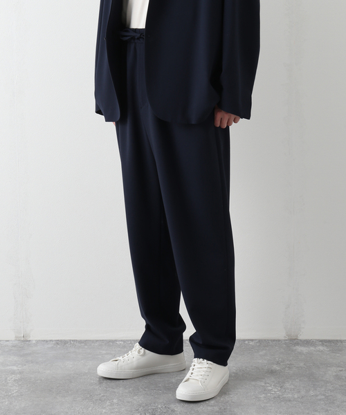 ATON（エイトン）の「【ATON / エイトン】 WOOL OXFORD TAPERED EASY PANTS（スラックス・メンズ・ブラック/ネイビー・4/6）」の2枚目の写真