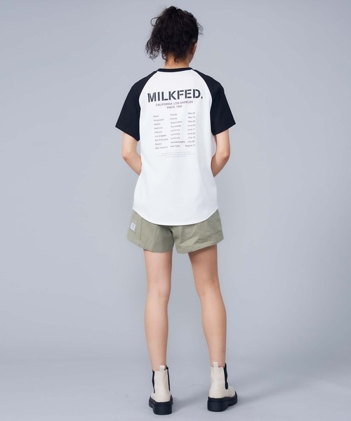 MILKFED.（ミルクフェド）の「STENCIL LOGO RAGLAN TOP（Tシャツ/カットソー・レディース・ホワイト/ブラック/ライトピンク・ONE SIZE）」の15枚目の写真