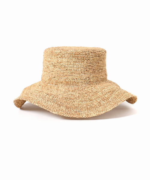 Le Voyage en Panier（ルヴォヤージュアンパニエ）の「【Le voyage en panie/ル ヴォヤージュ エン パニエ】ツバヒロハット（ハット・レディース・ブラック/アイボリー・FREE）」の13枚目の写真