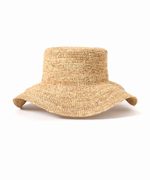 Le Voyage en Panier（ルヴォヤージュアンパニエ）の「【Le voyage en panie/ル ヴォヤージュ エン パニエ】ツバヒロハット（ハット・レディース・ブラック/アイボリー・FREE）」の14枚目の写真