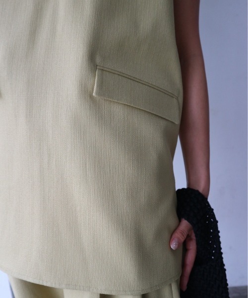 TRUNC（トランクエイティーエイト）の「Linen Like Setup（セットアップ・レディース・ライトグリーン/アイボリー/ブラック・FREE）」の20枚目の写真