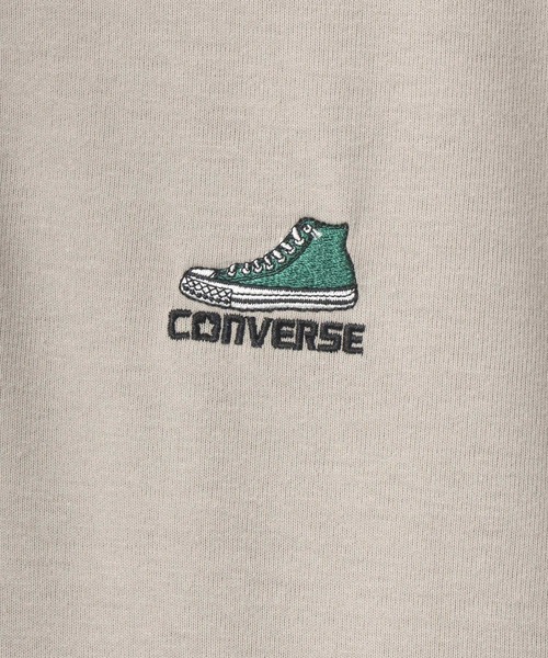 CONVERSE(コンバース)の「CONVERSE/コンバース オーバーサイズ ロゴ オールスター スニーカー ワンポイント刺繍 半袖ラガーシャツ/レディース メンズ(ポロシャツ・レディース・ベージュ系その他/ベージュ/スミクロ/グリーン系その他/ベージュ系その他2・L/LL/M)」の13枚目の写真