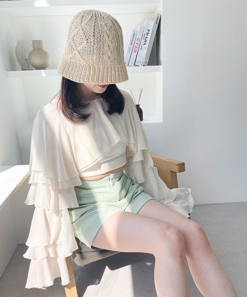 Heather(ヘザー)の「ツイストサマーバケハ 199327(ハット・レディース・グレー/アイボリー/ブラック・ONE SIZE)」の7枚目の写真