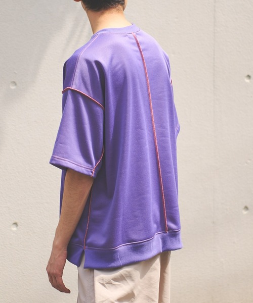 CIAOPANIC TYPY（チャオパニックティピー）の「配色ビッグスウェットハーフスリーブ（Tシャツ/カットソー・メンズ・パープル/オフホワイト/ブルー・MEDIUM/LARGE）」の21枚目の写真