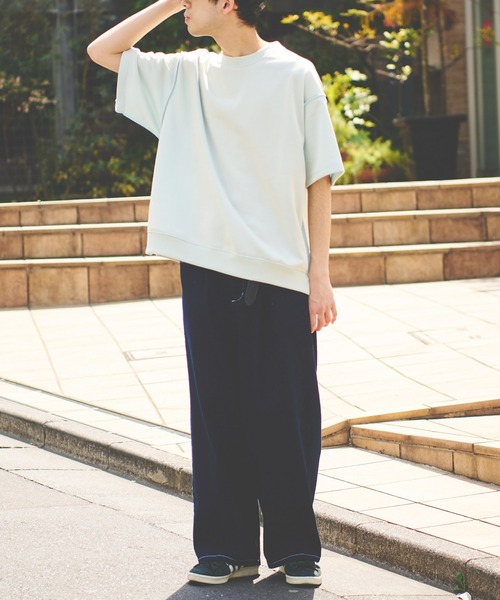 CIAOPANIC TYPY（チャオパニックティピー）の「配色ビッグスウェットハーフスリーブ（Tシャツ/カットソー・メンズ・パープル/オフホワイト/ブルー・MEDIUM/LARGE）」の8枚目の写真