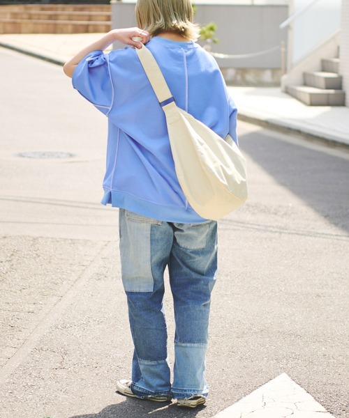 CIAOPANIC TYPY（チャオパニックティピー）の「配色ビッグスウェットハーフスリーブ（Tシャツ/カットソー・メンズ・パープル/オフホワイト/ブルー・MEDIUM/LARGE）」の18枚目の写真