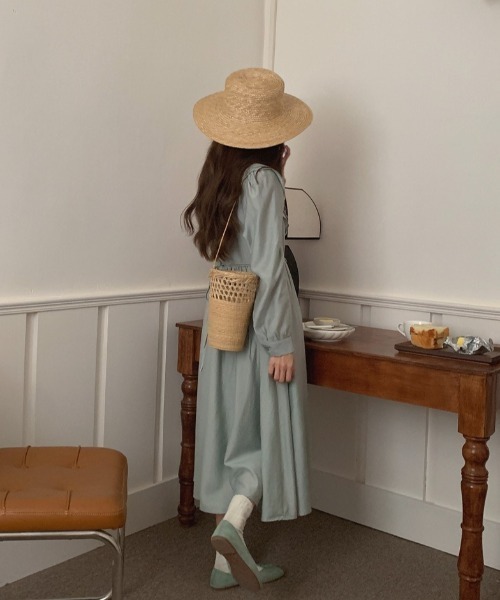 セール】【SETUP7】＜低身長向け＞襟付きクロスVネックロング