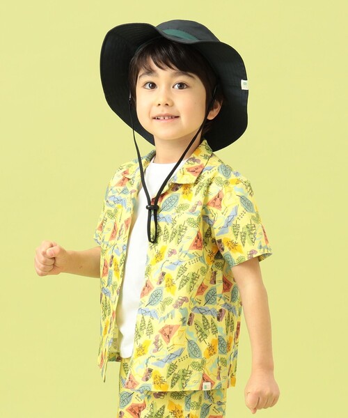 BEAMS mini(ビームスミニ)の「BEAMS mini / キャンプ プリント シャツ 23SS(90~150cm)(シャツ/ブラウス・キッズ・イエロー/ナチュラル・90cm/100cm/120cm/130cm/140cm/150cm/110cm)」の5枚目の写真