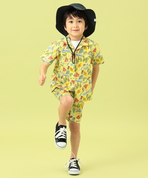 BEAMS mini(ビームスミニ)の「BEAMS mini / キャンプ プリント シャツ 23SS(90~150cm)(シャツ/ブラウス・キッズ・イエロー/ナチュラル・90cm/100cm/120cm/130cm/140cm/150cm/110cm)」の11枚目の写真