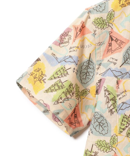 BEAMS mini(ビームスミニ)の「BEAMS mini / キャンプ プリント シャツ 23SS(90~150cm)(シャツ/ブラウス・キッズ・イエロー/ナチュラル・90cm/100cm/120cm/130cm/140cm/150cm/110cm)」の16枚目の写真