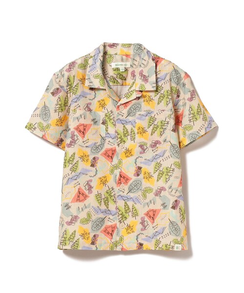 BEAMS mini(ビームスミニ)の「BEAMS mini / キャンプ プリント シャツ 23SS(90~150cm)(シャツ/ブラウス・キッズ・イエロー/ナチュラル・90cm/100cm/120cm/130cm/140cm/150cm/110cm)」の22枚目の写真