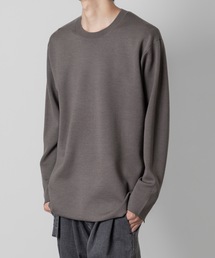 ウール×ポリエステル ダブルフェイスニット クルーネックプルオーバー / WO×PE DOUBLE FACE KNIT CREWNECK PULLOVER L/S