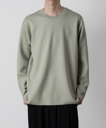 ウール×ポリエステル ダブルフェイスニット クルーネックプルオーバー / WO×PE DOUBLE FACE KNIT CREWNECK PULLOVER L/S