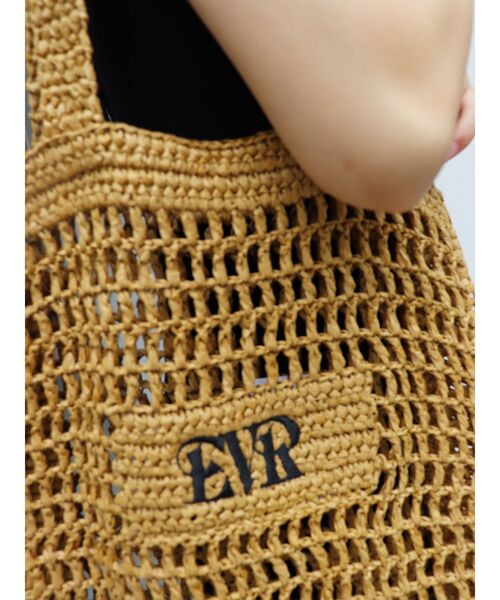 EVRIS（エヴリス）の「ペーパートートBAG（トートバッグ・レディース・ブラック/ベージュ・FREE）」の6枚目の写真