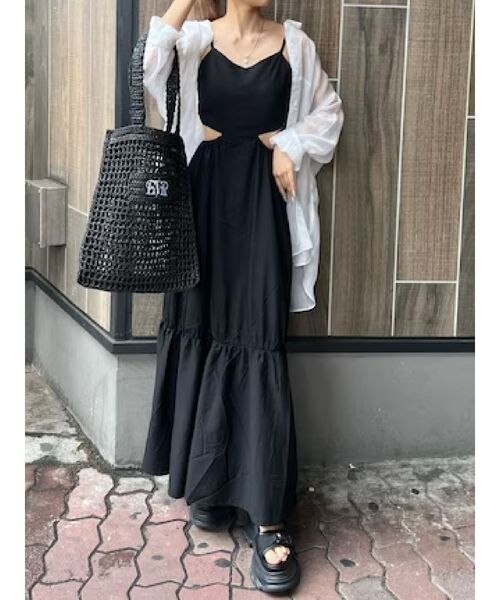 EVRIS（エヴリス）の「ペーパートートBAG（トートバッグ・レディース・ブラック/ベージュ・FREE）」の11枚目の写真