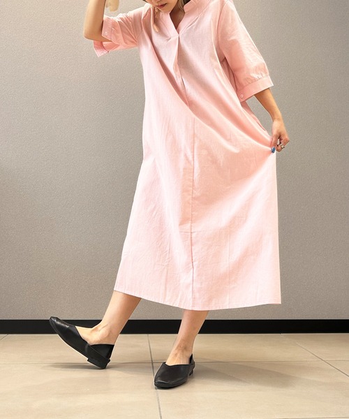 aimoha（アイモハ）の「ゆったりリネン風ワンピース (SS)（ワンピース・レディース・ピンク/イエロー/ブラック・MEDIUM/LARGE/X-LARGE）」の22枚目の写真