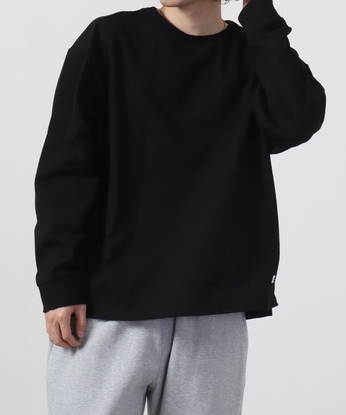 FUNALIVE(ファンアライブ)の「10/-天竺 衿変形ロンTEE 長袖(Tシャツ/カットソー・メンズ・カーキ/ネイビー/ブラック/オフホワイト/グレイッシュベージュ・L/M/S)」の15枚目の写真