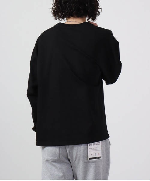 FUNALIVE(ファンアライブ)の「10/-天竺 衿変形ロンTEE 長袖(Tシャツ/カットソー・メンズ・カーキ/ネイビー/ブラック/オフホワイト/グレイッシュベージュ・L/M/S)」の18枚目の写真
