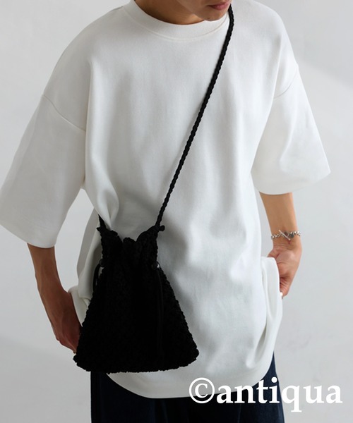 antiqua(アンティカ)の「綿混サカリバ生地シャツ(Tシャツ/カットソー・レディース・ホワイト/ネイビー/ブラック・FREE)」の22枚目の写真