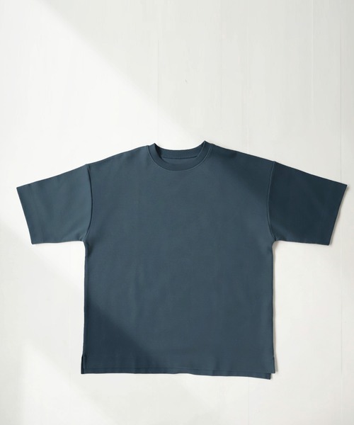 antiqua(アンティカ)の「綿混サカリバ生地シャツ(Tシャツ/カットソー・レディース・ホワイト/ネイビー/ブラック・FREE)」の13枚目の写真