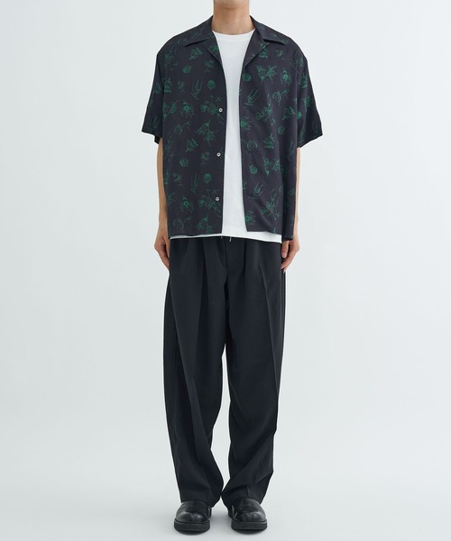 URU(ウル)の「RAYON PRINT SHORT SLEEVE SHIRTS(シャツ/ブラウス・メンズ・ネイビー/ベージュ・1/2)」の12枚目の写真