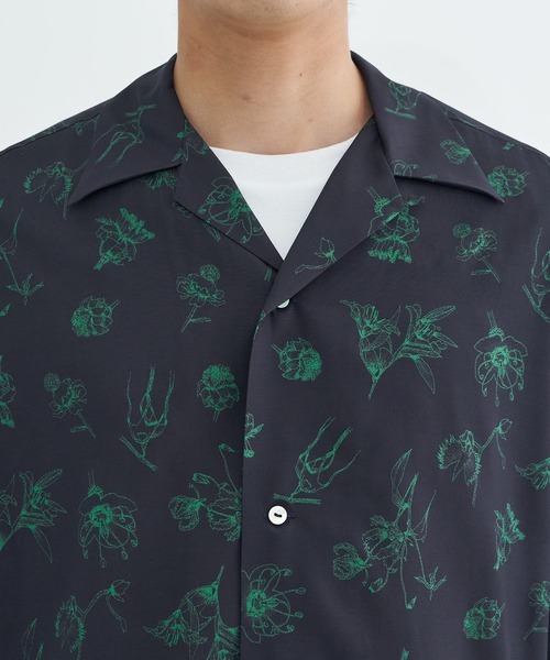 URU(ウル)の「RAYON PRINT SHORT SLEEVE SHIRTS(シャツ/ブラウス・メンズ・ネイビー/ベージュ・1/2)」の16枚目の写真