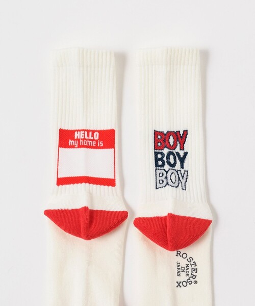 BEAMS BOY(ビームスボーイ)の「ROSTER SOX × BEAMS BOY / ハロー マイネーム イズ ボーイ(ソックス/靴下・レディース・ブルー/レッド・ONE SIZE)」の7枚目の写真