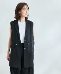 ストレッチジョーゼットウエストギャザーベスト