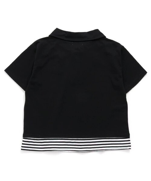 algy（アルジー）の「フロントジップレイヤード風トップス（Tシャツ/カットソー・キッズ・ラベンダー/ブラック/ミント・SMALL/X-SMALL/XX-SMALL/MEDIUM）」の7枚目の写真