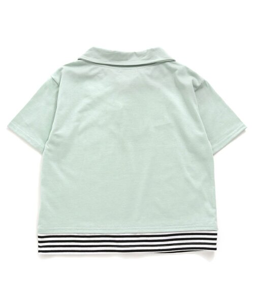 algy（アルジー）の「フロントジップレイヤード風トップス（Tシャツ/カットソー・キッズ・ラベンダー/ブラック/ミント・SMALL/X-SMALL/XX-SMALL/MEDIUM）」の9枚目の写真