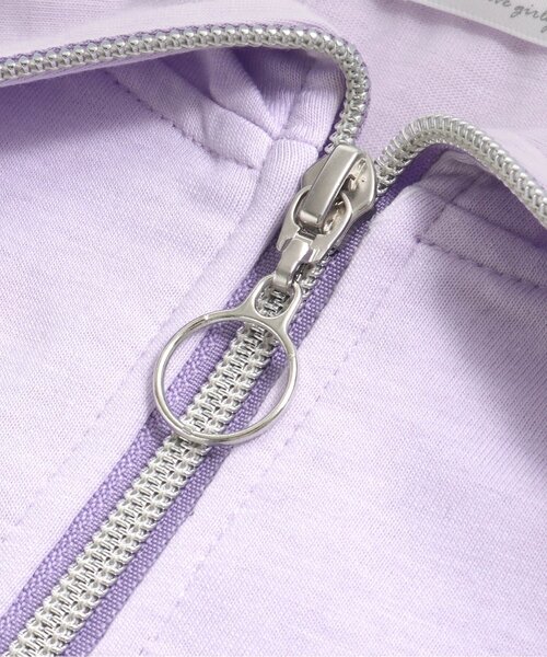 algy（アルジー）の「フロントジップレイヤード風トップス（Tシャツ/カットソー・キッズ・ラベンダー/ブラック/ミント・SMALL/X-SMALL/XX-SMALL/MEDIUM）」の11枚目の写真