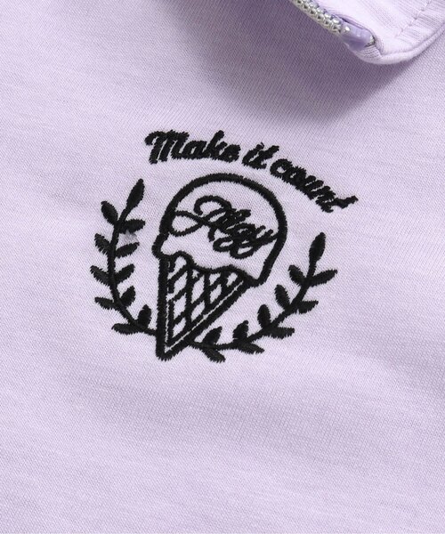 algy（アルジー）の「フロントジップレイヤード風トップス（Tシャツ/カットソー・キッズ・ラベンダー/ブラック/ミント・SMALL/X-SMALL/XX-SMALL/MEDIUM）」の12枚目の写真