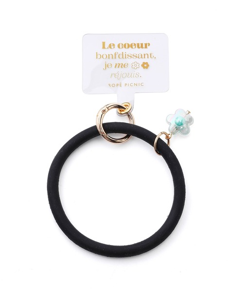 ROPE' PICNIC（ロペピクニック）の「新色追加/フラワーチャーム付きスマホリングストラップ（スマホグッズ・レディース・ブラック/キナリ/ベージュ系その他3/ブルー系その他4/ピンク系その他2/ラベンダー/キャメル・FREE）」の9枚目の写真