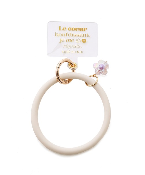ROPE' PICNIC（ロペピクニック）の「新色追加/フラワーチャーム付きスマホリングストラップ（スマホグッズ・レディース・ブラック/キナリ/ベージュ系その他3/ブルー系その他4/ピンク系その他2/ラベンダー/キャメル・FREE）」の10枚目の写真