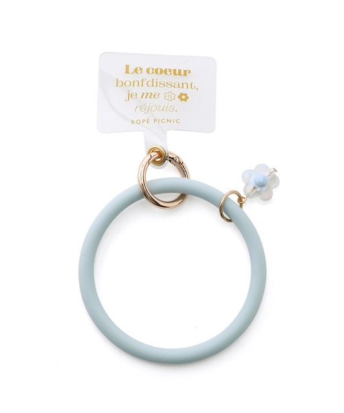 ROPE' PICNIC（ロペピクニック）の「新色追加/フラワーチャーム付きスマホリングストラップ（スマホグッズ・レディース・ブラック/キナリ/ベージュ系その他3/ブルー系その他4/ピンク系その他2/ラベンダー/キャメル・FREE）」の11枚目の写真