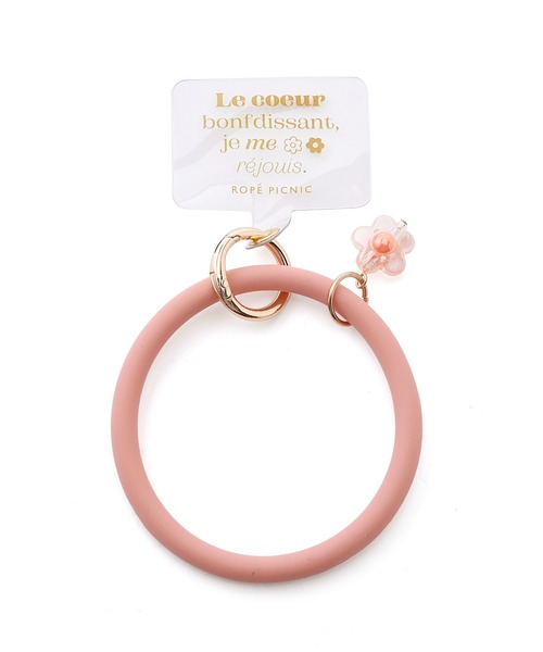 ROPE' PICNIC（ロペピクニック）の「新色追加/フラワーチャーム付きスマホリングストラップ（スマホグッズ・レディース・ブラック/キナリ/ベージュ系その他3/ブルー系その他4/ピンク系その他2/ラベンダー/キャメル・FREE）」の12枚目の写真