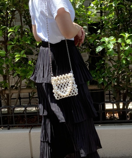 tolene(トレネ)の「2wayビーズ編みミニハンドバッグ(ハンドバッグ・レディース・オフホワイト/シルバー/ブラック・FREE)」の11枚目の写真