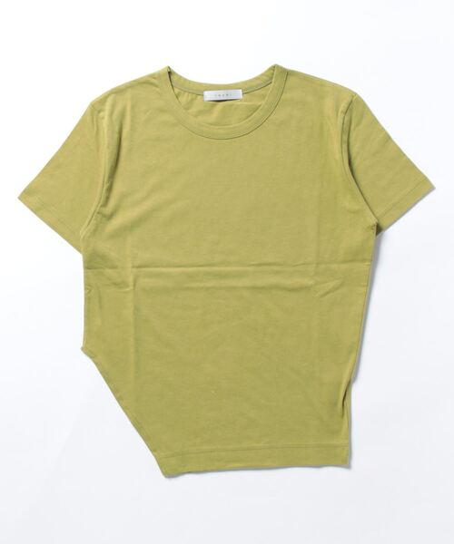 Jeudi(ジュディ)の「スランティングスリットTシャツ(Tシャツ/カットソー・レディース・グリーン/ホワイト・FREE)」の14枚目の写真